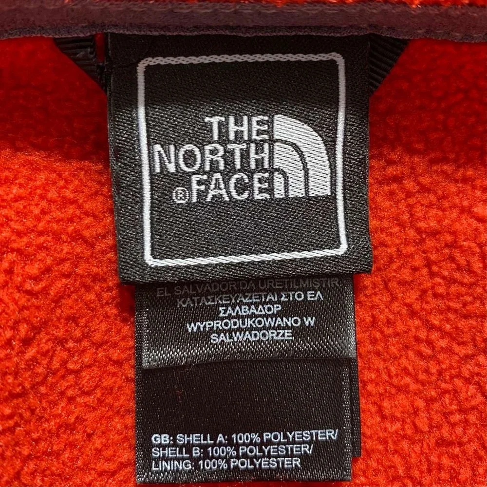 North Face Mens Khumbu 2 Jacket Full Zip Front Long Sleeve Jacket Small Red Gray